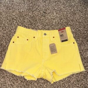 Levi's Women's Bright Yellow 501 Jean Shorts